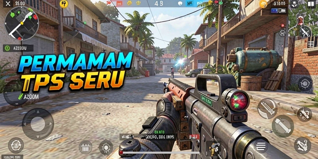 Tampilan gameplay A200M dengan aksi tembak-menembak yang mendebarkan.