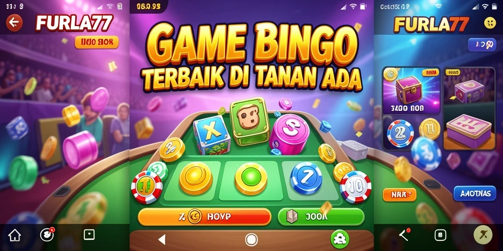 Screenshot gameplay FURLA77 menampilkan suasana bermain Bingo yang seru.