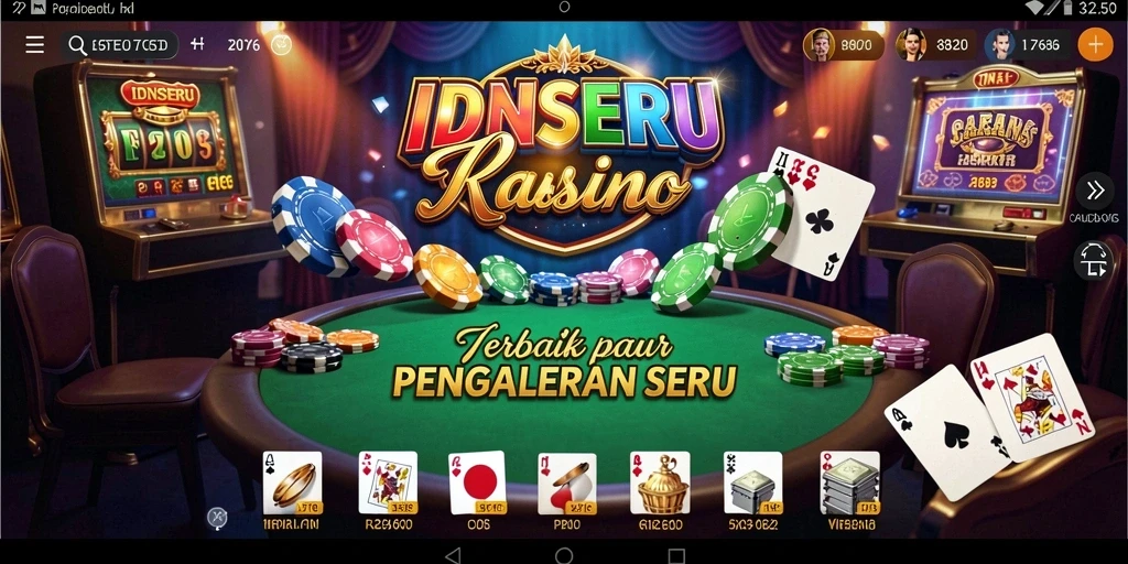 Tampilan gameplay Kasino seru di IDNSERU yang memukau.