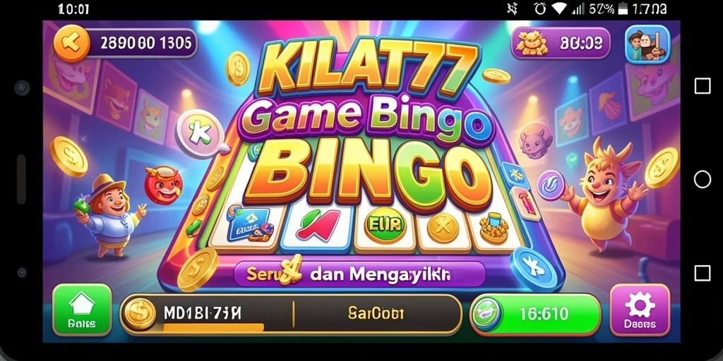 Tampilan gameplay seru KILAT77 yang menghadirkan momen Bingo menegangkan.
