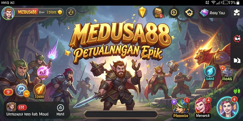 Tampilan gameplay seru MEDUSA88 yang penuh petualangan.