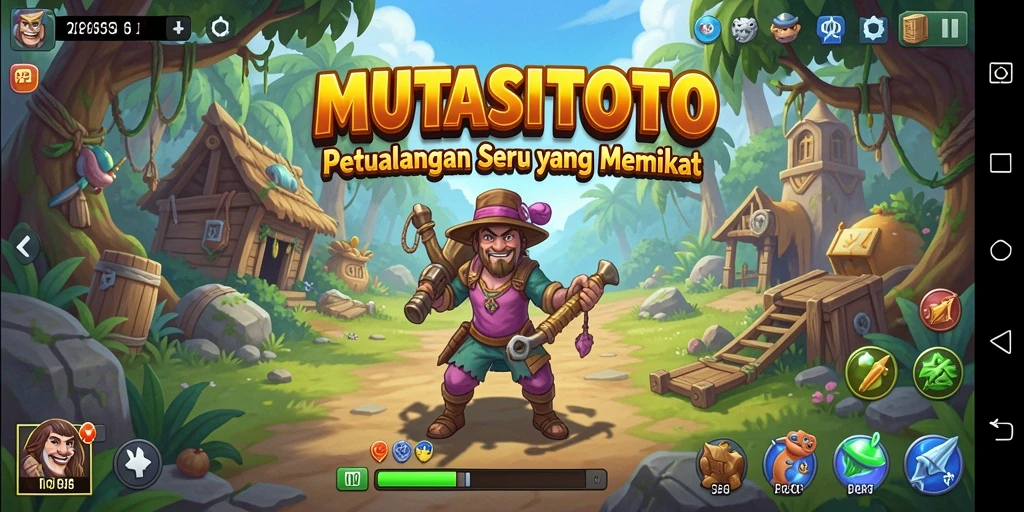 Screenshot gameplay MUTASITOTO menampilkan petualangan seru dan menantang.