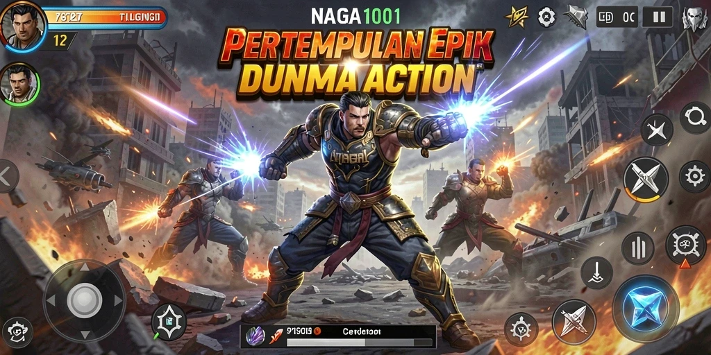 Tampilan gameplay NAGA1001 saat aksi pertempuran yang mendebarkan.