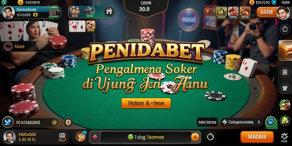 Screenshot gameplay PENIDABET menampilkan aksi poker yang mendebarkan.