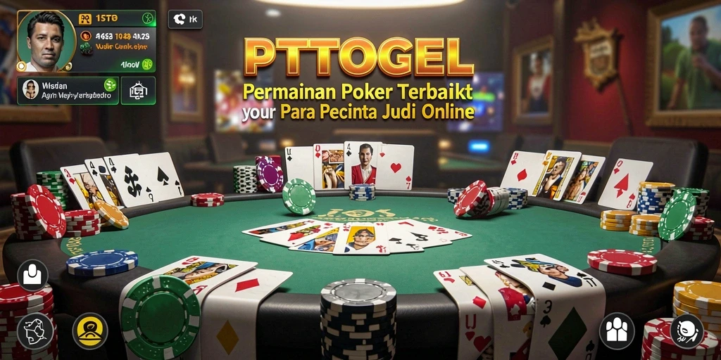 Tampilan gameplay Poker yang mendebarkan di PTTOGEL.