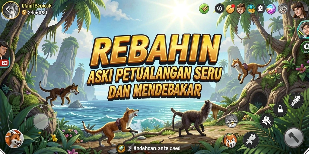 Tampilan gameplay seru dari REBAHIN yang mengadu strategi dan aksi.