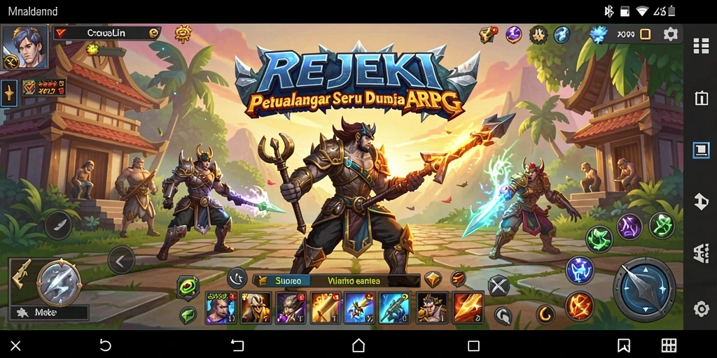 Tangkapan layar menampilkan aksi pertarungan yang epik dalam REJEKI.