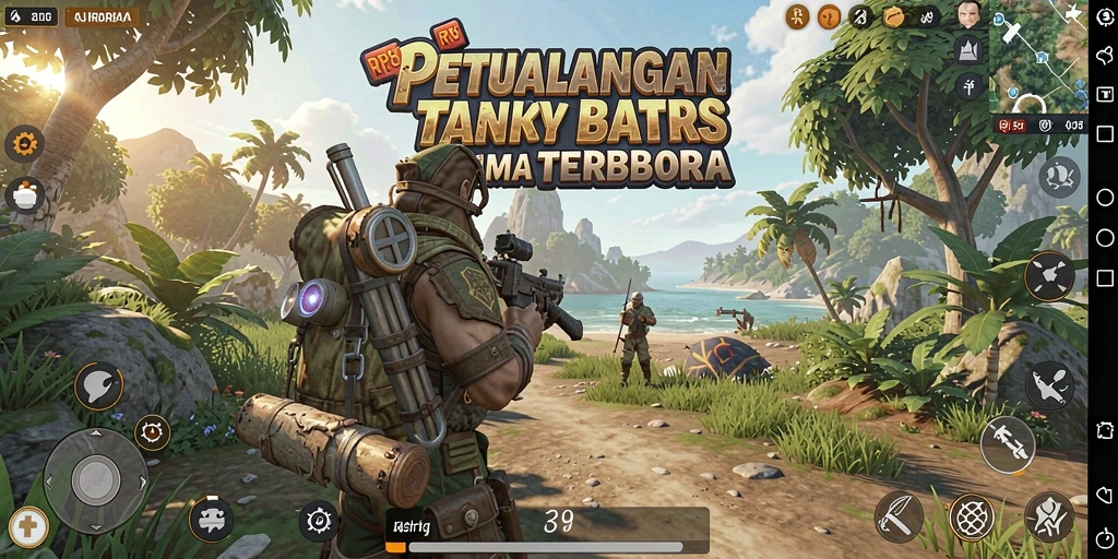Screenshot RP8 menampilkan dunia terbuka yang luas dan interaktif.