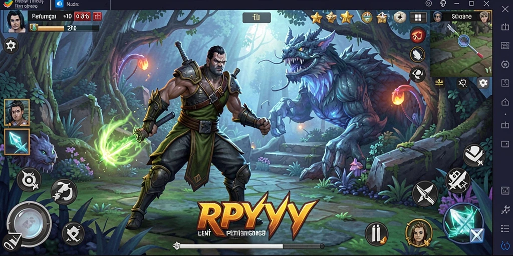 Gameplay RPYYY dengan berbagai petualangan menarik dan penuh tantangan.