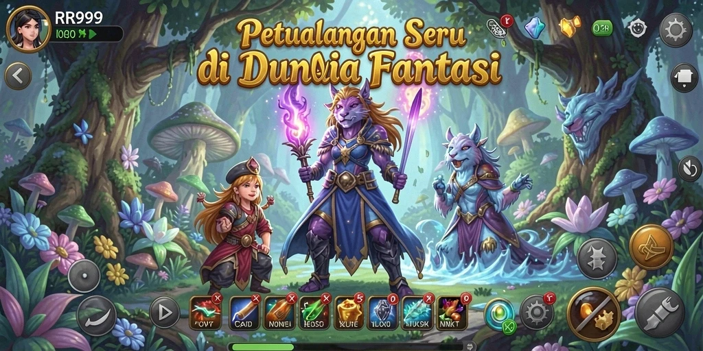 Tampilan gameplay seru di dunia petualangan RR999.