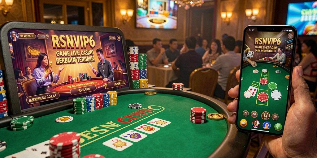 Tampilan gameplay Live Casino yang mendebarkan di RSNVIP6.