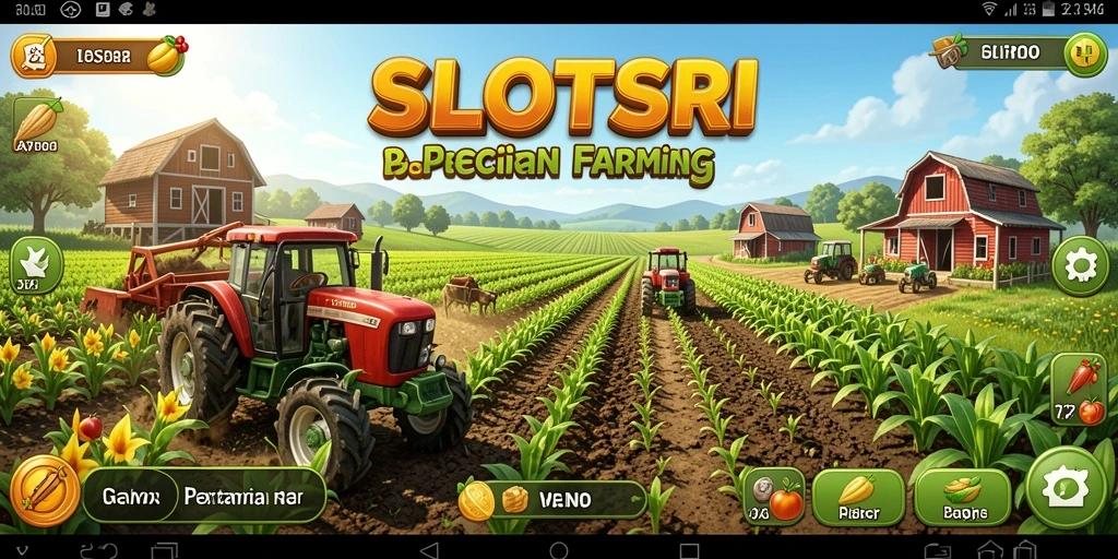 Tampilan gameplay <strong>SLOTSRI</strong> yang mengasyikkan di lahan pertanian.