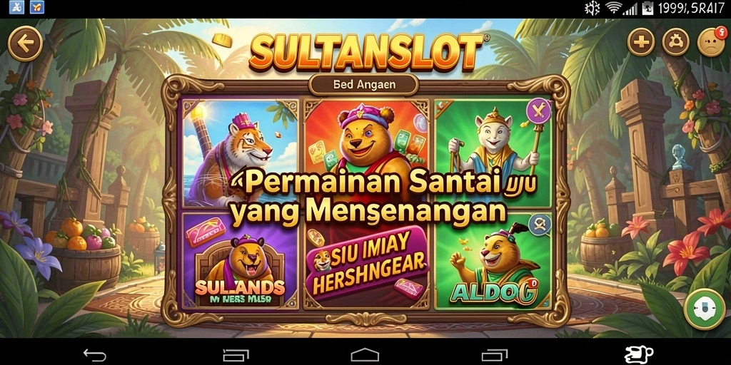 Tampilan gameplay menarik dari SULTANSLOT dengan desain warna-warni.