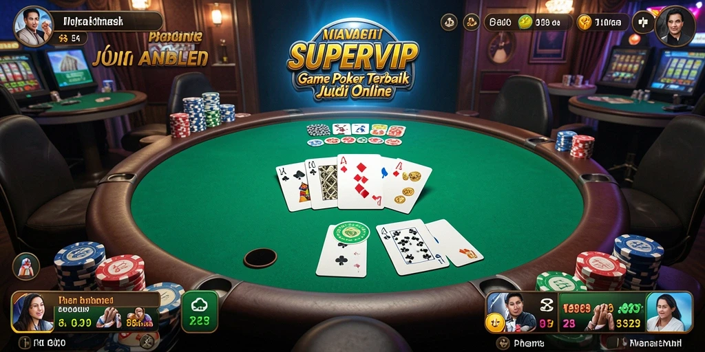 Tampilan gameplay <strong>SUPERVIP</strong> yang seru dalam permainan poker.