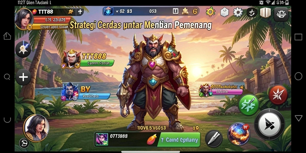 Tampilan gameplay TTT888 dengan pertempuran strategi yang seru.