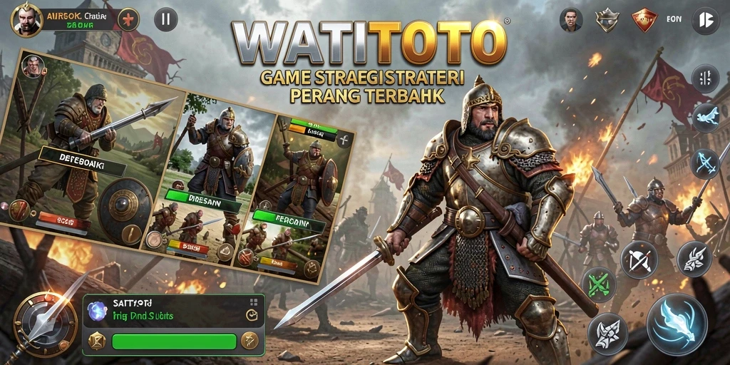 Screenshot gameplay WATITOTO menampilkan pertempuran strategis yang intens.