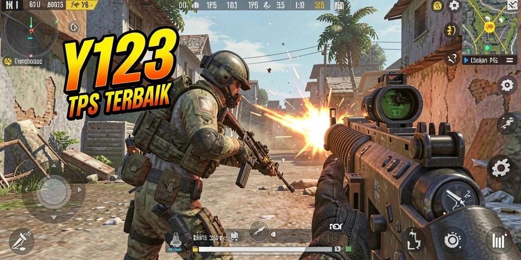 Tangkapan layar gameplay seru dari YY123 menunjukkan aksi menegangkan.